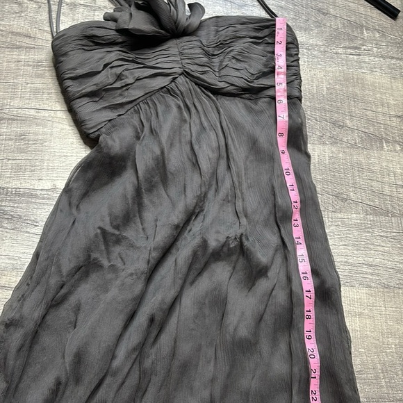 AMSALE charcoal Silk Chiffon - Picture 3 of 10